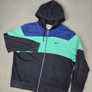 Nike The Athletic Dept. Full Zip‎ Hoodie Mens 2XL Sweatshirt Colorblock Y2k